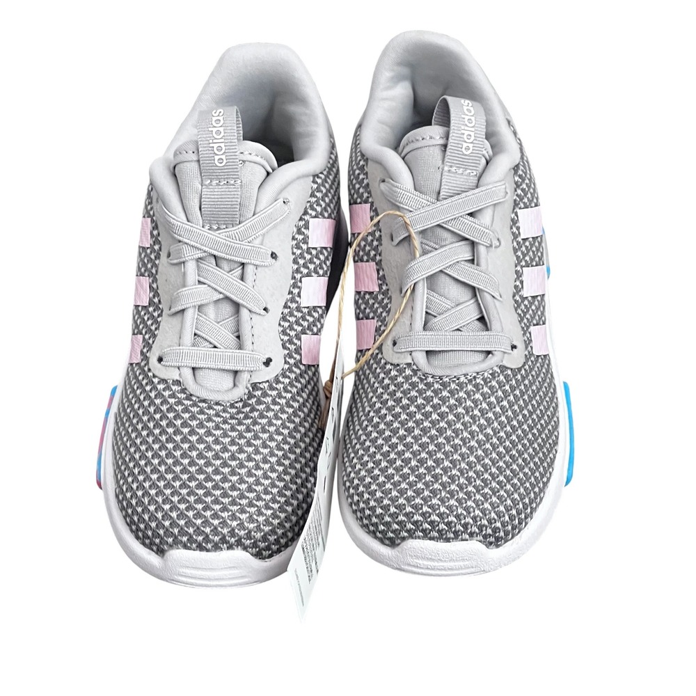 Adidas Racer TR 2.0 I Toddler Sneakers Girls Grey Pink GV7867 Size 10K Shoes New - Picture 5 of 11